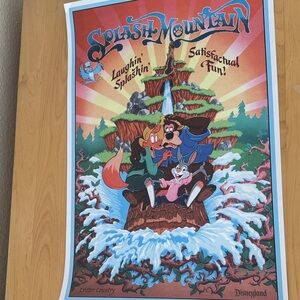 Splash Mountain Poster with Colorful Design
